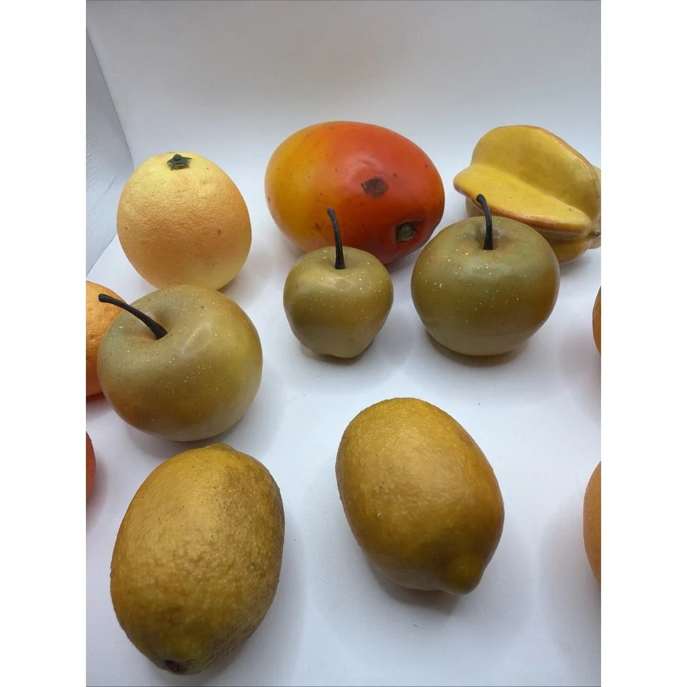 Mixed Artificial Fruit Set Faux Apples Oranges Decor Bowl Filler Kitchen
